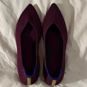 Rothy's Points II - Boysenberry (deep burgundy) w/ Insoles
